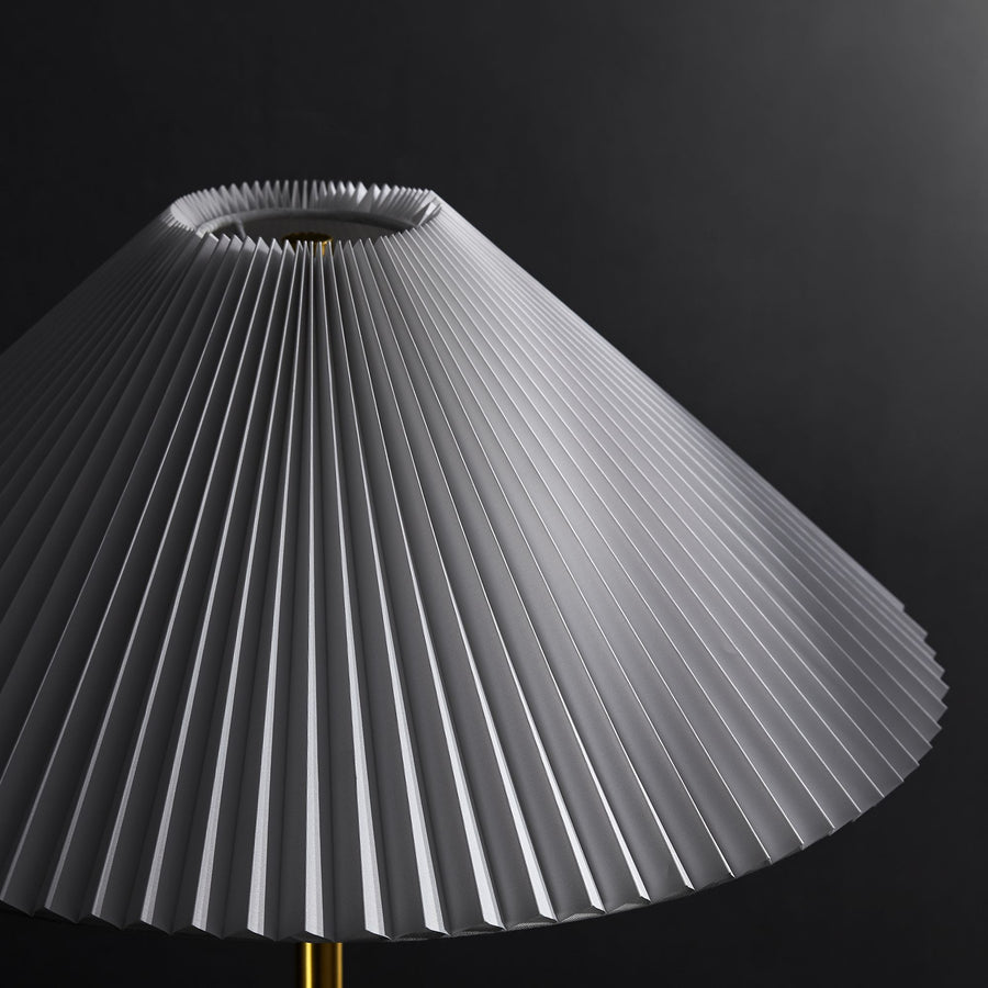 Remy Marble Dome Floor Lamp in Brass