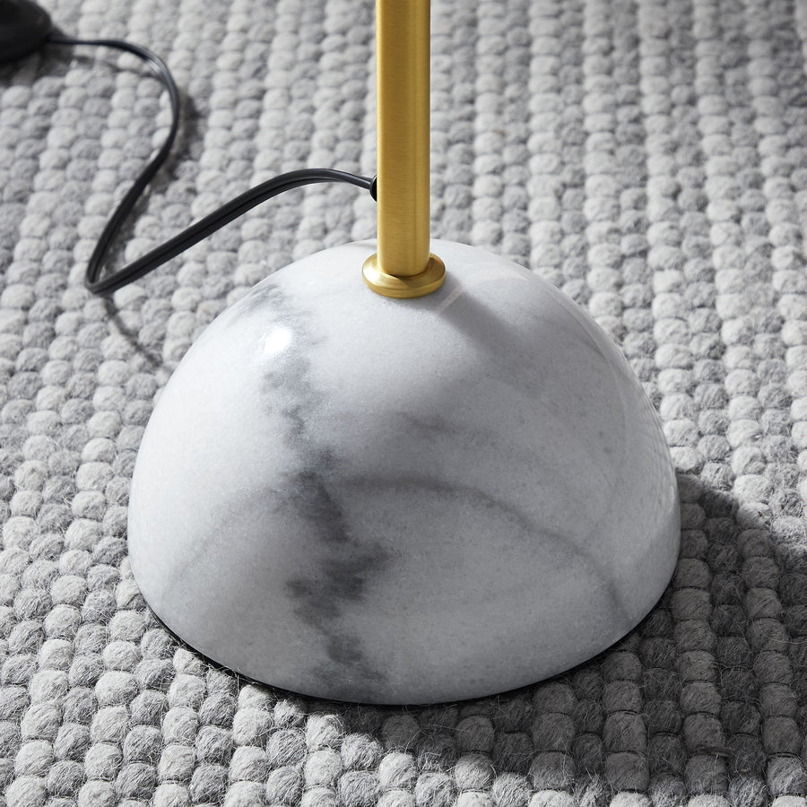 Remy Marble Dome Floor Lamp in Brass