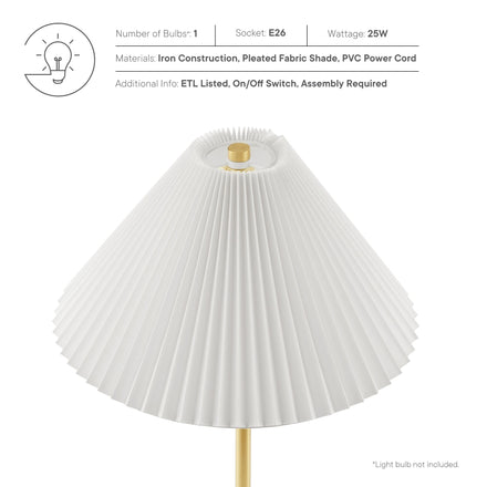 Illusion Marble Dome Floor Lamp in Brass