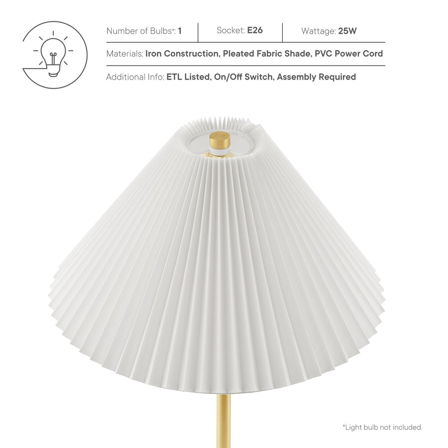 Remy Marble Dome Floor Lamp in Brass