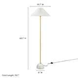 Remy Marble Dome Floor Lamp in Brass