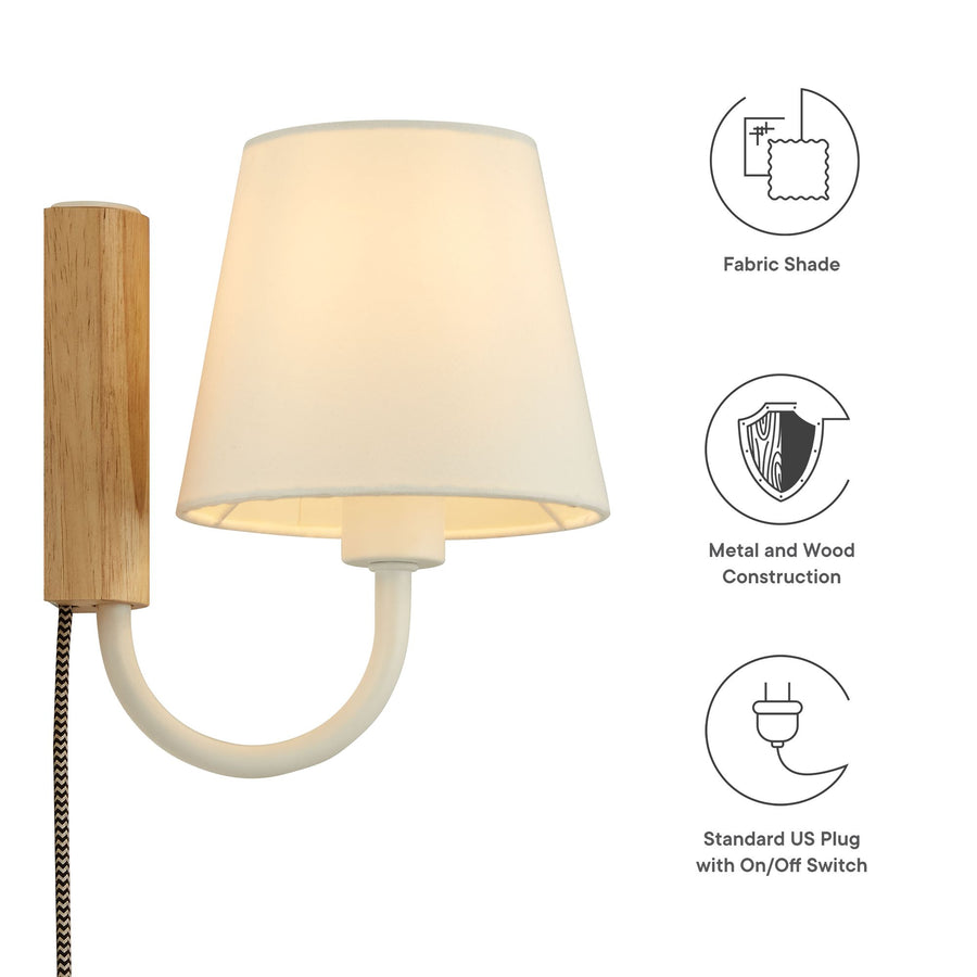Saffron Swivel Wall Sconce in Natural White