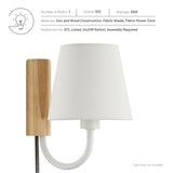 Saffron Swivel Wall Sconce in Natural White