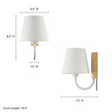 Saffron Swivel Wall Sconce in Natural White