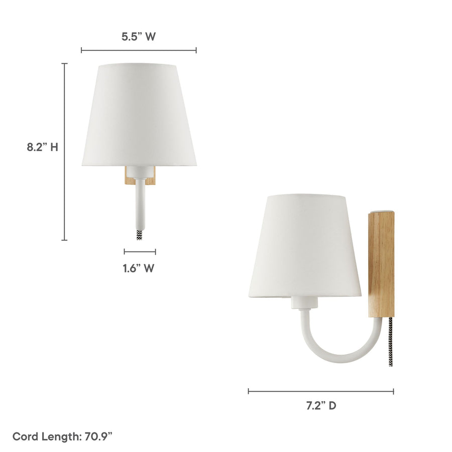 Saffron Swivel Wall Sconce in Natural White