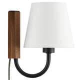 Saffron Swivel Wall Sconce in Walnut Black