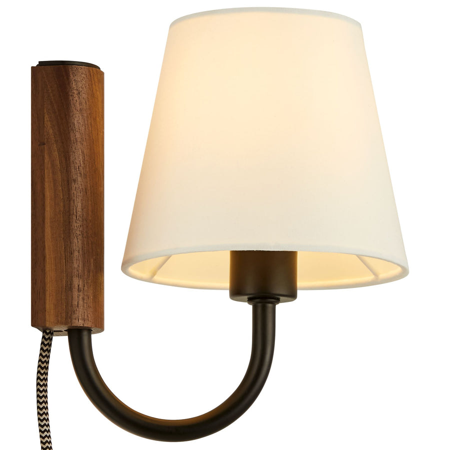 Saffron Swivel Wall Sconce in Walnut Black