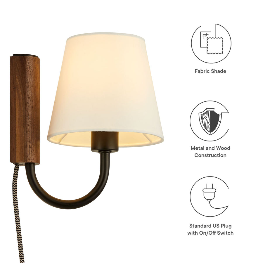 Saffron Swivel Wall Sconce in Walnut Black