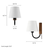 Saffron Swivel Wall Sconce in Walnut Black