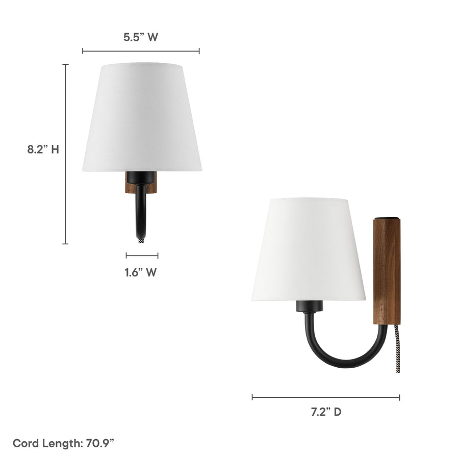 Saffron Swivel Wall Sconce in Walnut Black