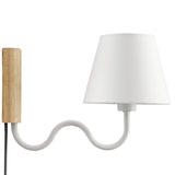 Saffron Squiggle Arm Wall Sconce in Natural White