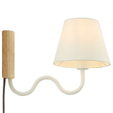Saffron Squiggle Arm Wall Sconce in Natural White