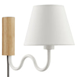 Saffron Squiggle Arm Wall Sconce in Natural White