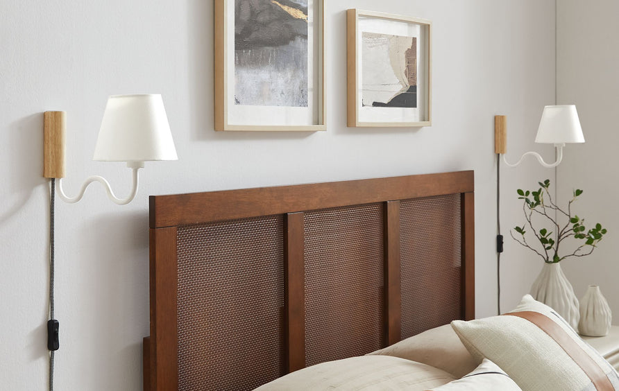 Saffron Squiggle Arm Wall Sconce in Natural White