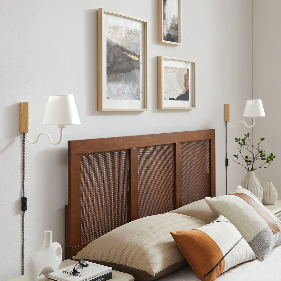 Saffron Squiggle Arm Wall Sconce in Natural White
