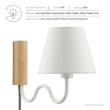 Saffron Squiggle Arm Wall Sconce in Natural White