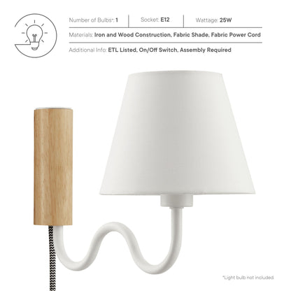 Sunlit Squiggle Arm Wall Sconce by Furniture for America