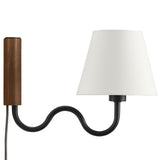 Saffron Squiggle Arm Wall Sconce in Walnut Black