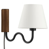Saffron Squiggle Arm Wall Sconce in Walnut Black