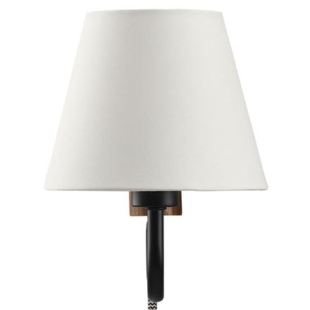 Sunlit Squiggle Arm Wall Sconce in Walnut Black