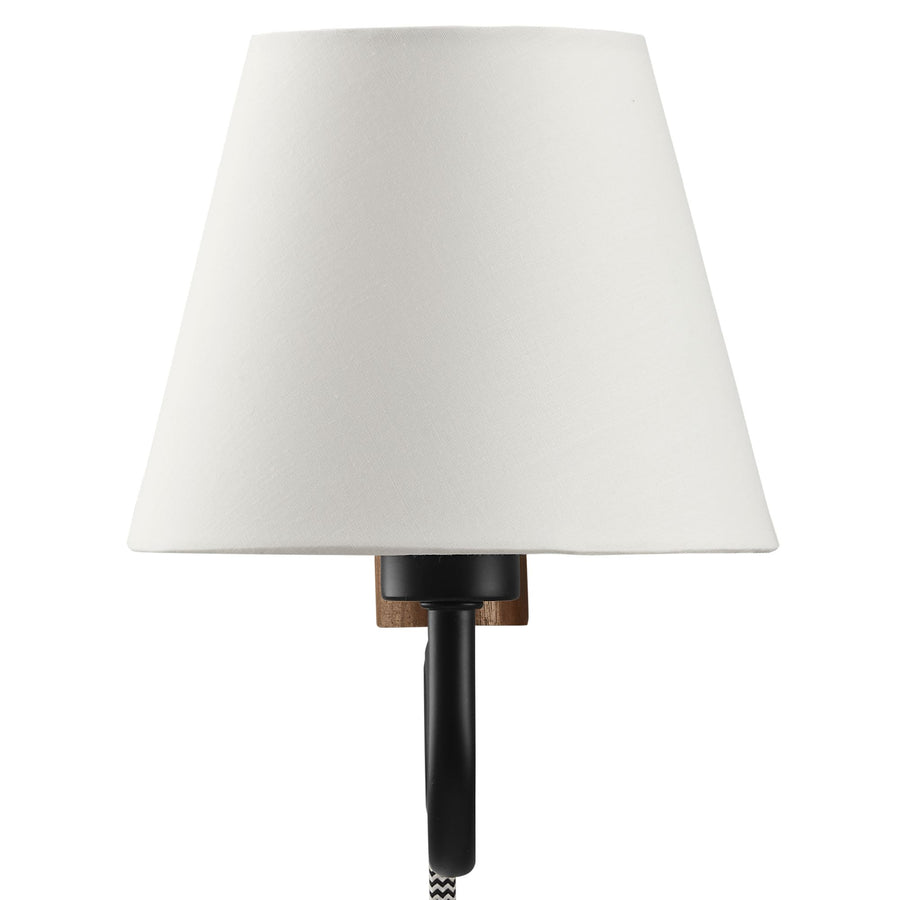 Saffron Squiggle Arm Wall Sconce in Walnut Black