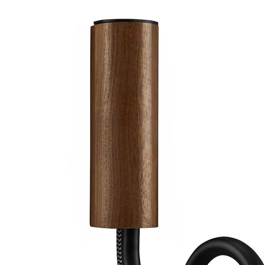 Saffron Squiggle Arm Wall Sconce in Walnut Black