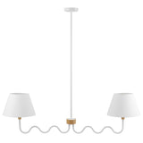 Saffron Squiggle 2-Arm Pendant Light in Natural White