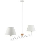 Saffron Squiggle 2-Arm Pendant Light in Natural White