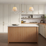 Saffron Squiggle 2-Arm Pendant Light in Natural White