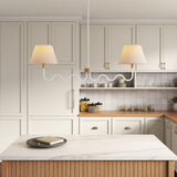 Saffron Squiggle 2-Arm Pendant Light in Natural White