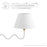 Saffron Squiggle 2-Arm Pendant Light in Natural White