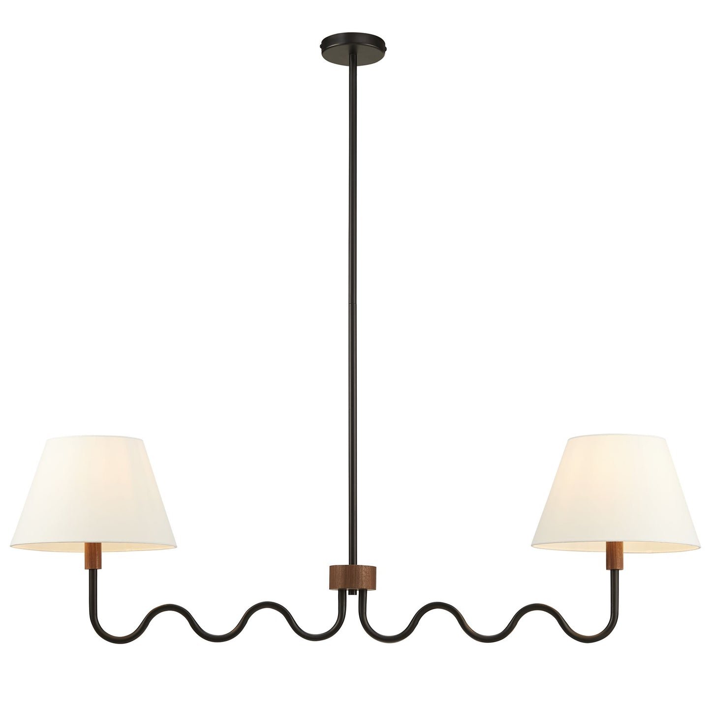 Sunlit Squiggle 2-Arm Pendant Light by Furniture for America