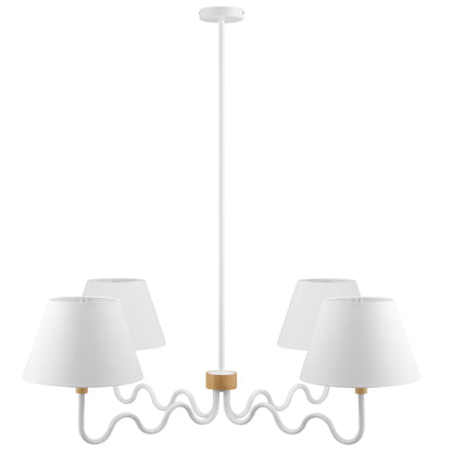 Sunlit Squiggle 4-Arm Pendant Light by Furniture for America