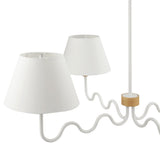 Saffron Squiggle 4-Arm Pendant Light in Natural White