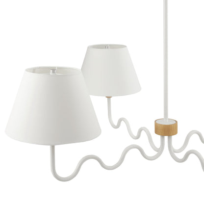 Sunlit Squiggle 4-Arm Pendant Light by Furniture for America