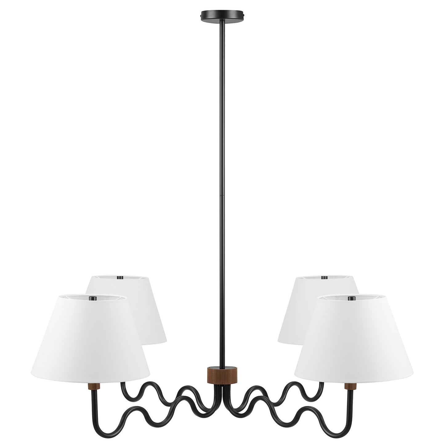 Sunlit Squiggle 4-Arm Pendant Light by Furniture for America