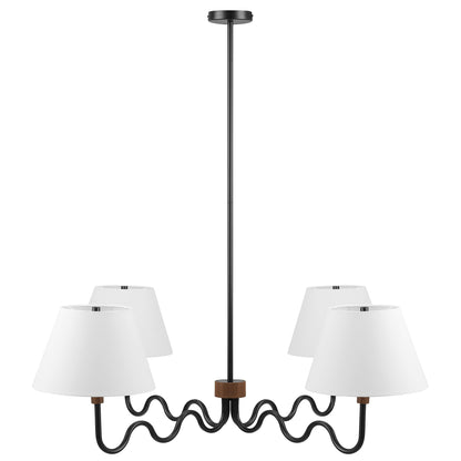 Sunlit Squiggle 4-Arm Pendant Light by Furniture for America