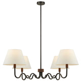 Saffron Squiggle 4-Arm Pendant Light in Walnut Black