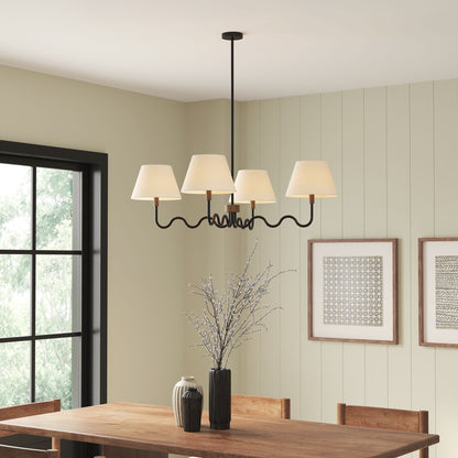 Sunlit Squiggle 4-Arm Pendant Light by Furniture for America