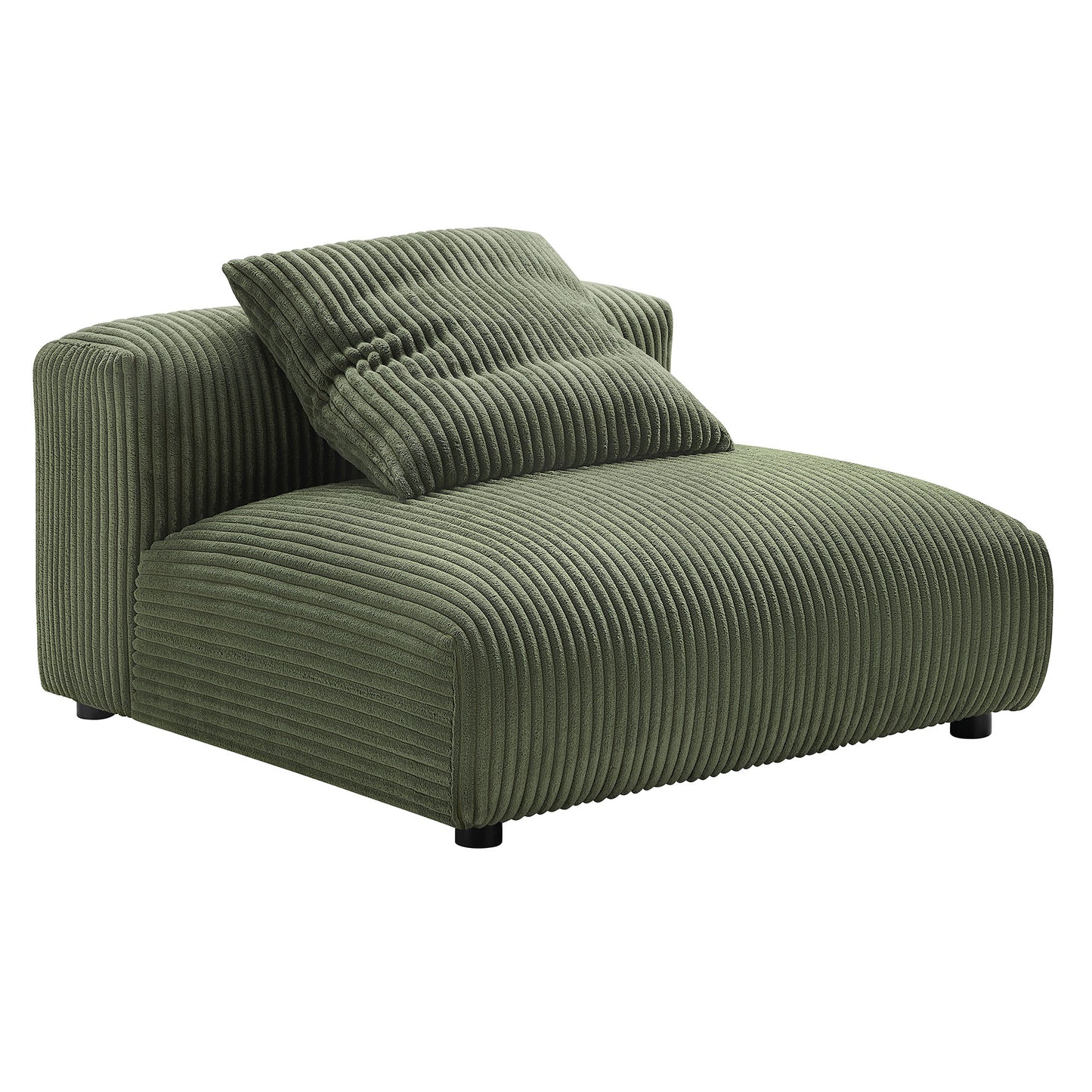 Reed 3-Piece Modular Corduroy Upholstered Sectional Sofa in Fern