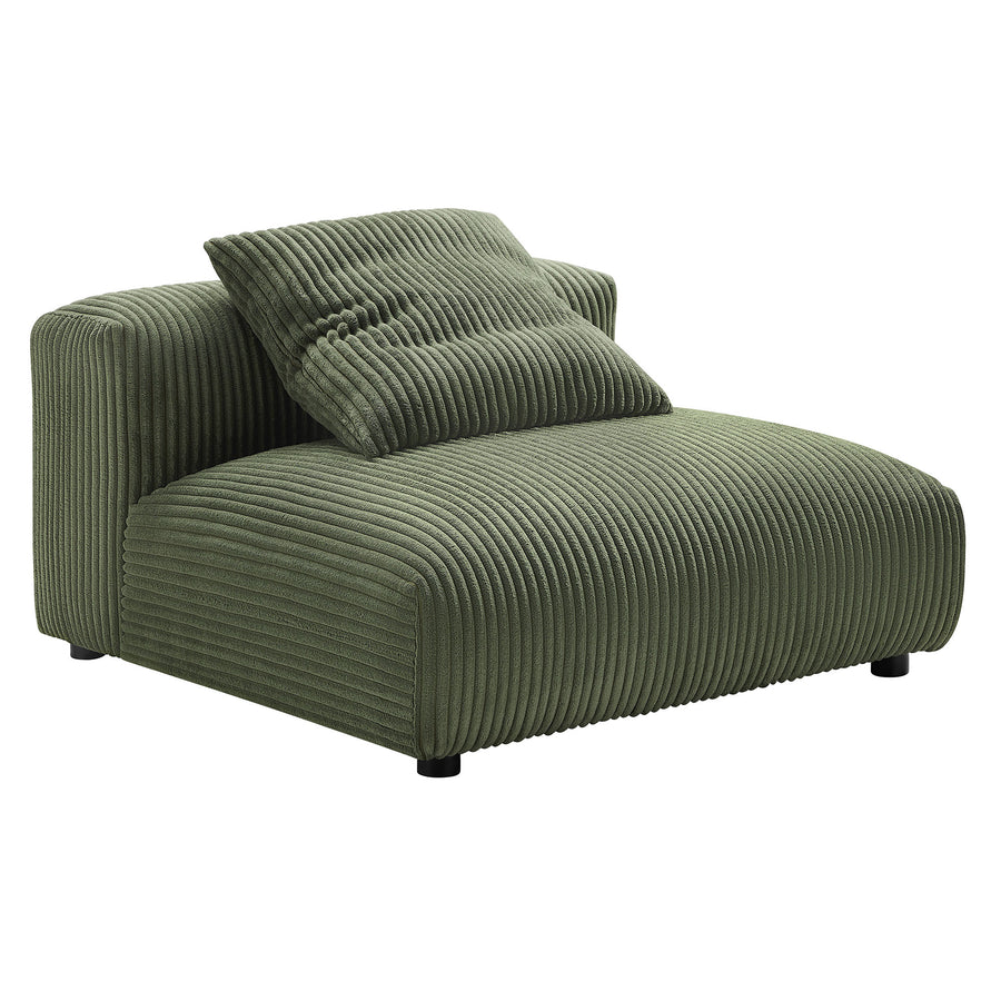 Reed 3-Piece Modular Corduroy Upholstered Sofa in Fern