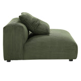 Reed 2-Piece Modular Corduroy Upholstered Sofa in Fern