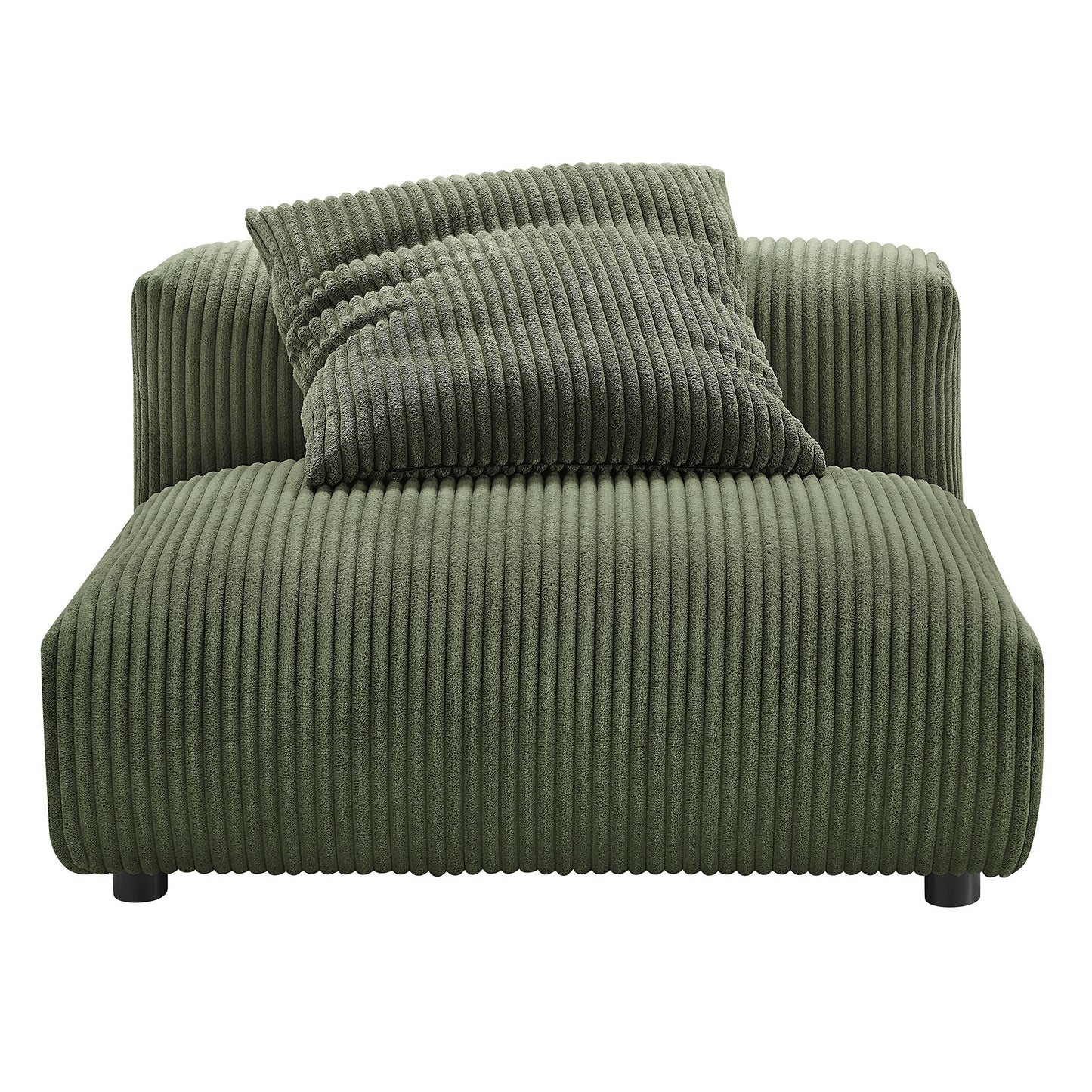 Reed 3-Piece Modular Corduroy Upholstered Sofa in Fern