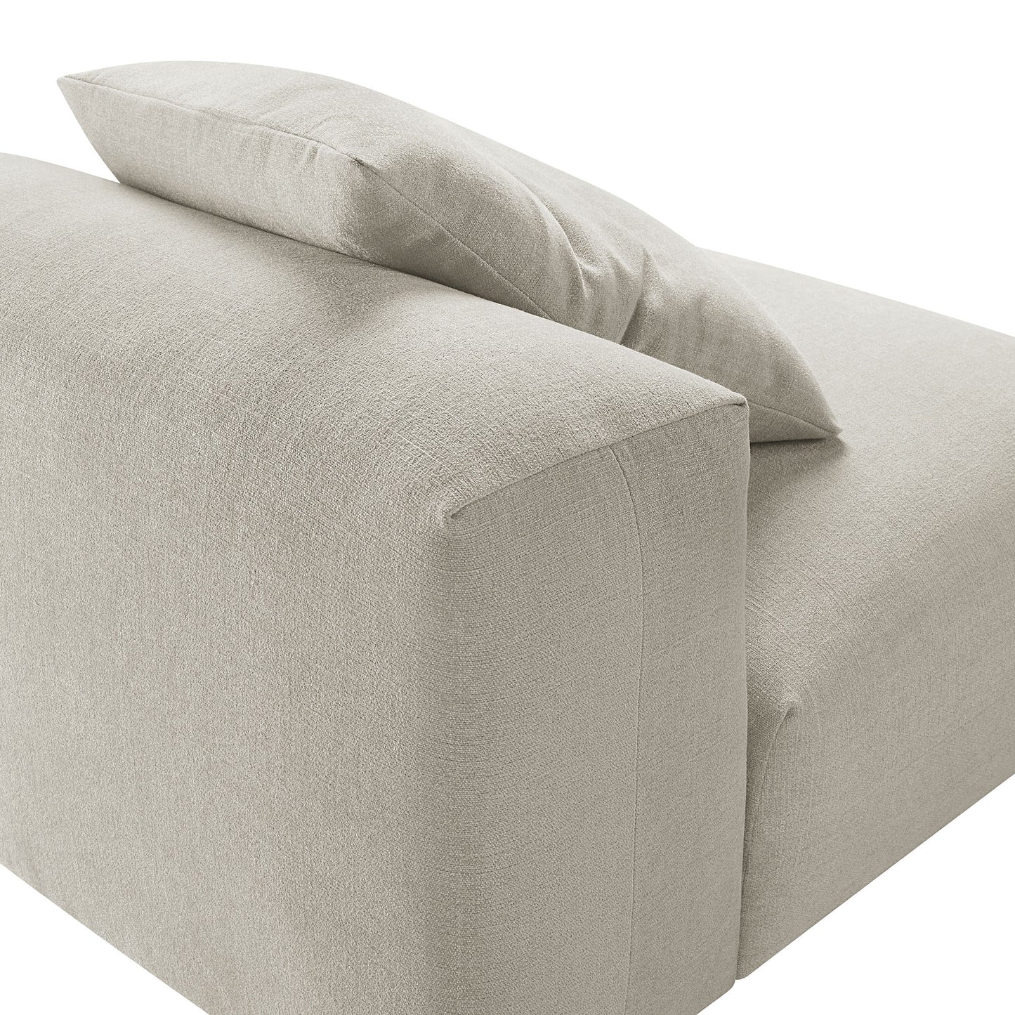 Solace Modular Upholstered Fabric Armless Chair by Furniture For America