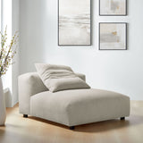 Reed Modular Upholstered Fabric Armless Chair in Linen
