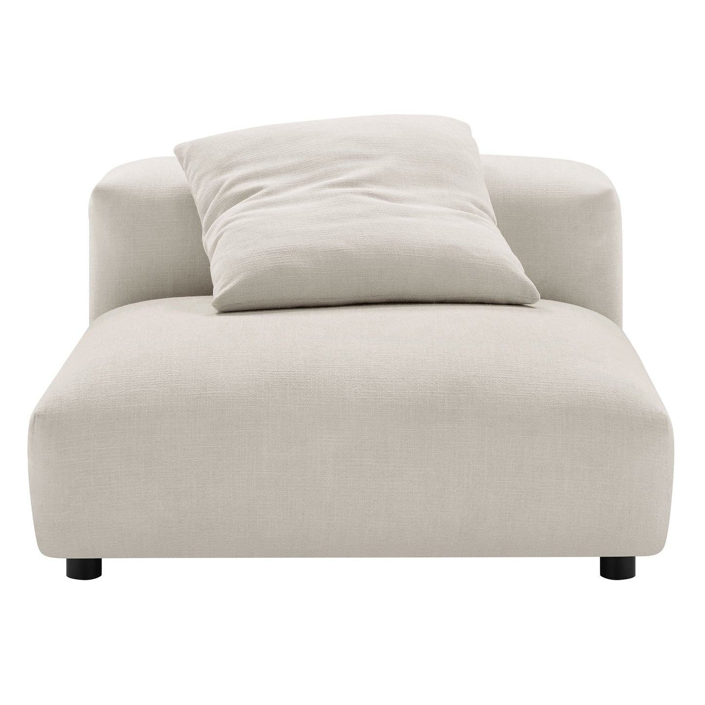 Reed 4-Piece Modular Upholstered Fabric Sectional Sofa in Salt
