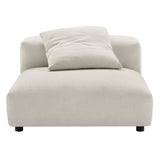 Reed 3-Piece Modular Upholstered Fabric Sectional Sofa in Salt