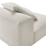 Reed Modular Upholstered Fabric Armless Chair in Salt