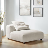 Reed Modular Upholstered Fabric Armless Chair in Salt