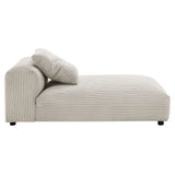 Reed 2-Piece Modular Corduroy Upholstered Sectional Sofa With Chaise in Almond